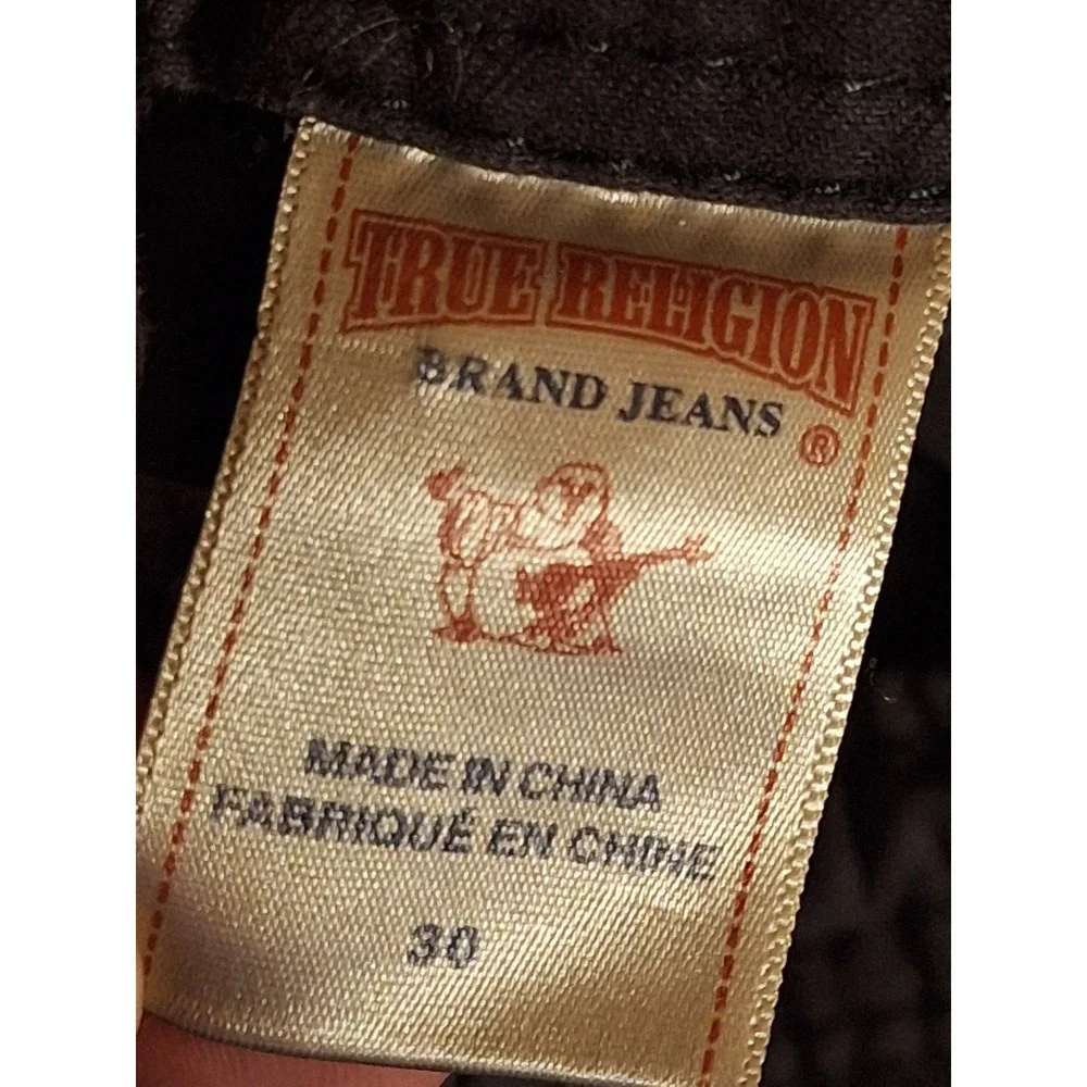 True Religion Anthony Mens Cargo Pants Size 30 Charcoal Grey Straight Drawstring
